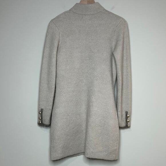 Adrienne Vittadini Wool Blend Cardigan Sweater Jacket Size XS Duster Nehru - Picture 7 of 9